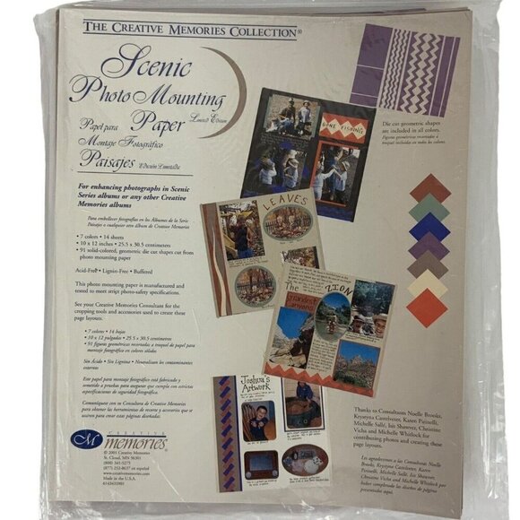 Creative Memories 10x12 Scenic Photo Mounting Paper Die Cut Shapes Scrapbooking - Picture 1 of 3